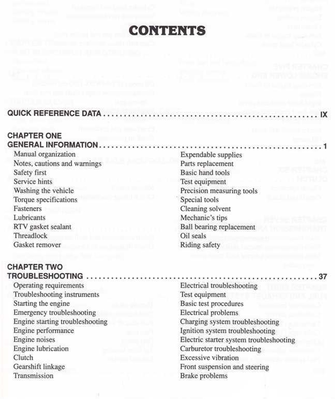 Suzuki Quad Runner King Quad Clymer Shop Repair Manual Telesto Gr