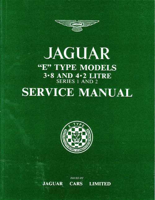 Jaguar E Type Models 3.8 And 4.2 Litre Series 1, 2 Manual