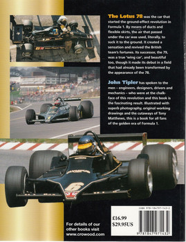Lotus 78 and 79 The Ground-Effect Cars Back Cover