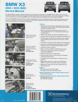 BMW X3 Service Manual 2004 - 2010 - back