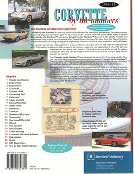 Corvette By The Numbers 1955-82 The Essential Corvette Parts Reference - back