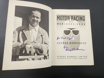 Motor Racing With Mercedes-Benz  (SIGNED, 1938 Edition, Geroge Monkhouse)