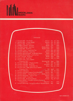 Triumph 2000, 2.5, 2500, 1963-1977 (Brooklands Books Road Test Series) (9780946489237)
