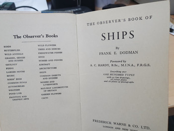 The observer's book of ships - (Observer's pocket series by Frank E Dodman)