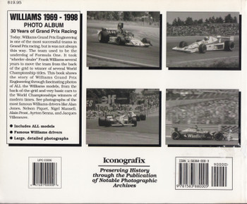 Williams 1960-1998 Photo Album - 30 Years of Grand Prix Racing Paperback (Peter Nygaard) 1st Edn 1999 (9781583880005)