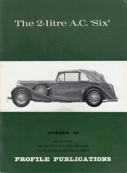 Car Profile Publications No 92 - The 2-Litre A.C. "Six"