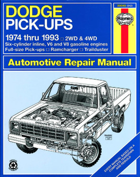 Dodge Ramcharger & Trailduster full-size pick-ups (1974-1993) Haynes Repair Manual (USA)