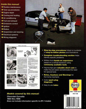 Chevrolet Corvette 1984 - 1996 Workshop Manual