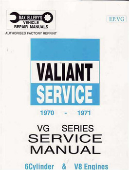 Valiant VG Series 1970 - 1971 Workshop Manual