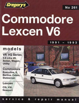 Holden Commodore &amp; Toyota Lexcen V6 1991 - 1993 Workshop Manual