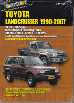 Toyota Land Cruiser 70's, 80's and 100's Series Diesel Engines 1990 - 2007 Workshop Manual (9781876720018) - front