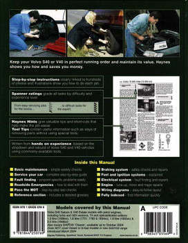 Volvo S40 &amp; V40 1996 - 2004 Workshop Manual