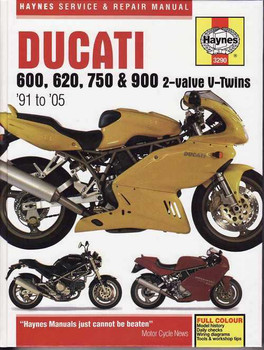 Ducati 600, 620, 750 &amp; 900 2-Valve V-Twins 1991 - 1995 Workshop Manual