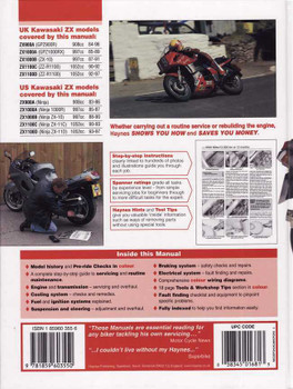 Kawasaki Zxr750r Zxr750 Ninja Zx-7 Zx750l Zx750m 1989-1996 Haynes Anleitung 2054 