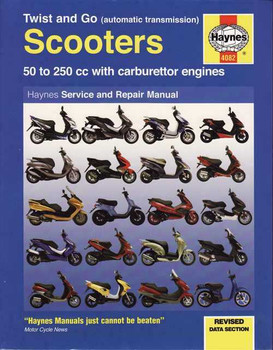 Scooters 50 - 250cc, Carburettor Engines, Automatic Transmission Workshop Manual