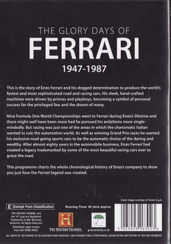 The Glory Days of Ferrari 1947 - 1987 DVD