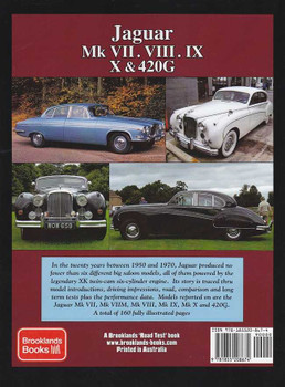 Jaguar Mk VII, VIII, IX, X and 420G: A Brooklands Road Test Portfolio