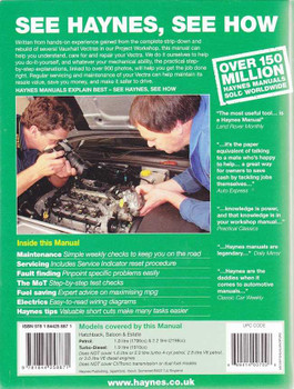 Vauxhall Vectra 2005 - 2008 Workshop Manual