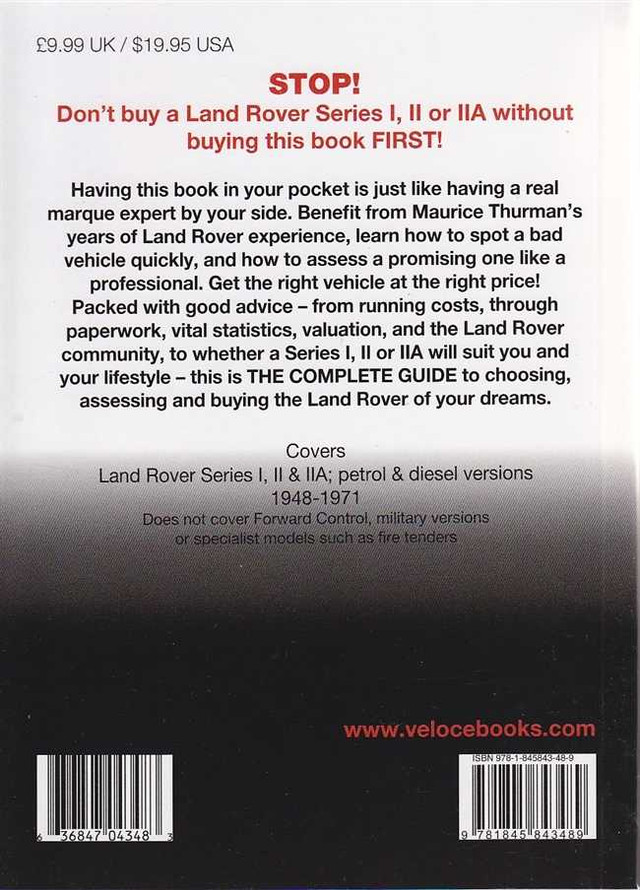 Buy Land Rover Series III 1971 to 1985 The Essential Buyer's Guide by Maurice Thurman
