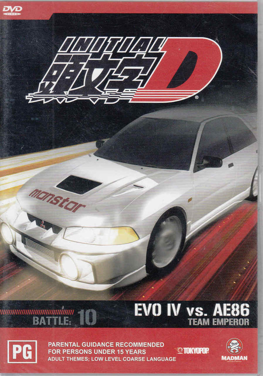 Initial D : Evo IV vs. AE86 Team Emperor Battle # 10 DVD  - front