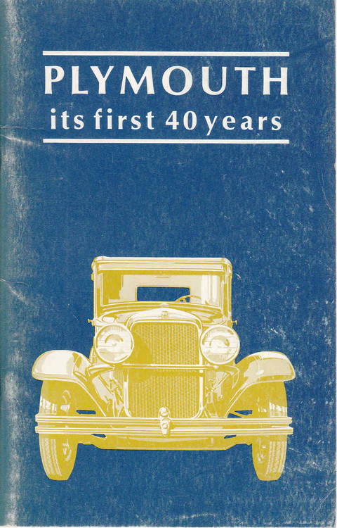 Plymouth : Its First 40 Years (b003467v7c)  -