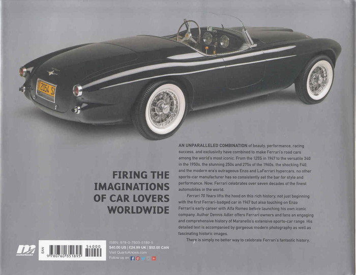 Ferrari 70 Years (9780760351895) - back Ferrari 70 Years (9780760351895) - back