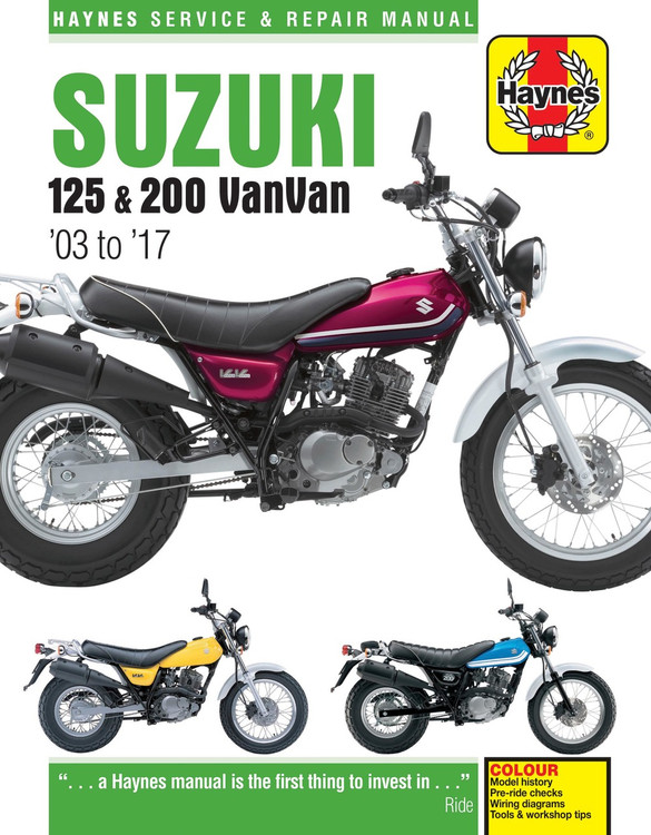 Suzuki RV125 / RV200 VanVan 2003 - 2017 Workshop Manual (9781785213557)