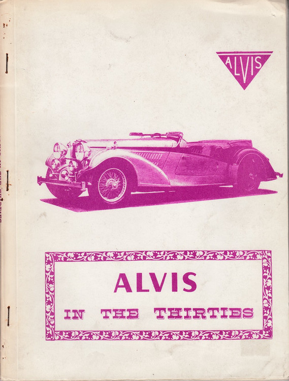 Alvis In The Thirties - Road Tests (R M Clarke)