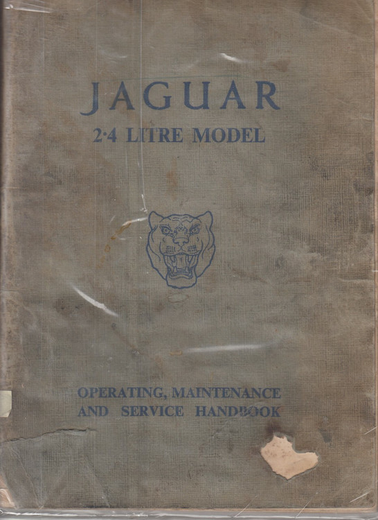 Jaguar 2.4 and 3.4 Litre Model Operating, Maintenance and Service Handbook Workshop Manual