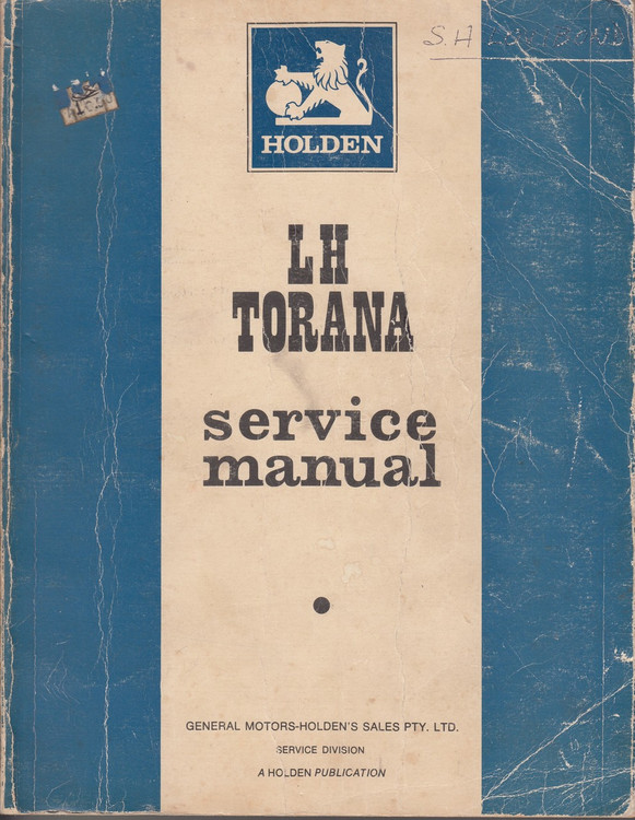 Holden LH Torana Service Manual