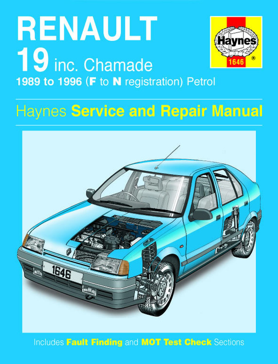 Renault 19 Petrol 1989 - 1996 Haynes Workshop Repair Manual