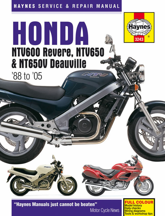 Honda NTV600 Revere, NTV650 & NT650V Deauville (88 - 05) Haynes Repair Manual