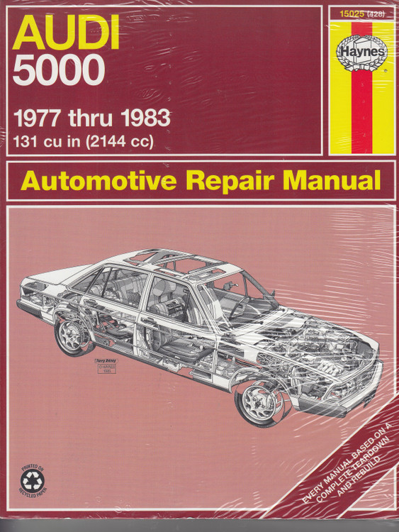 Audi 5000 1977 - 1983 Haynes Repair Manual (9781850101215)