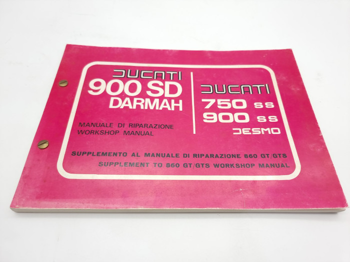 Ducati 900 SD Darmah 750 SS, 900SS Desmo Workshop Manual