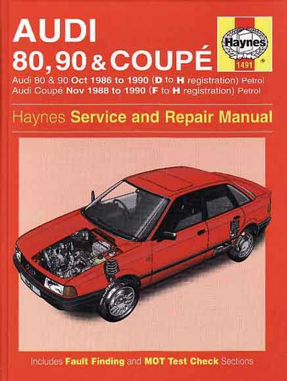 AUDI 80, 90 &amp; Coupe 1986-1990 Repair Manual