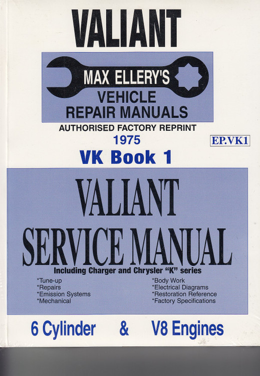 Chrysler | Valiant K Series 1975 Workshop Manual (Book 1)