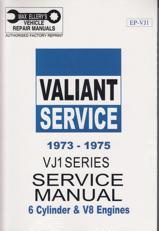 Chrysler / Valiant VJ (J) VJ1 Series 1973 - 1975 Workshop Manual (Book 1 EP-VJ1) (9781876257118)