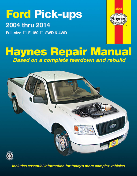 Ford full-size petrol pick-ups F-150 2WD & 4WD 2004 - 2014 Workshop Manual (USA) (9781620920947)