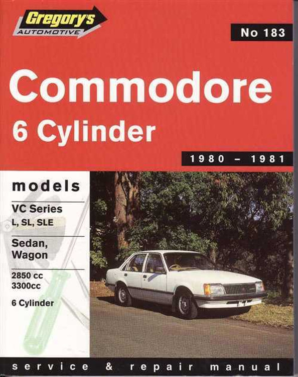 Holden Commodore 6 Cylinder VC Series 1980 - 1981 Workshop Manual