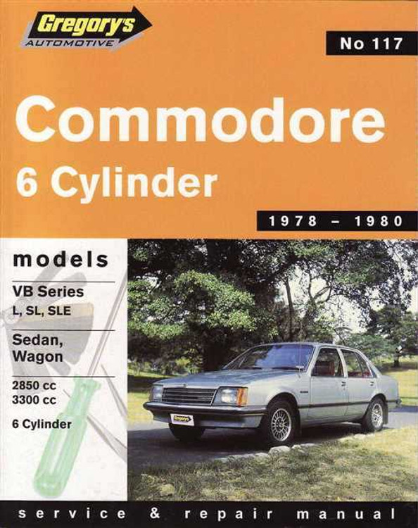 Holden Commodore VB Series 6 cylinder 1978 - 1980 Workshop Manual