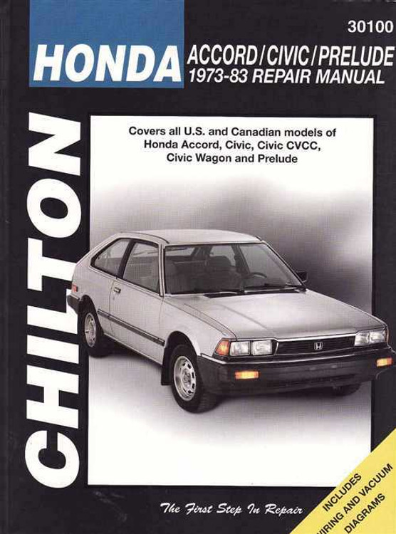 Honda Accord, Civic, Prelude 1973 - 1983 Workshop Manual