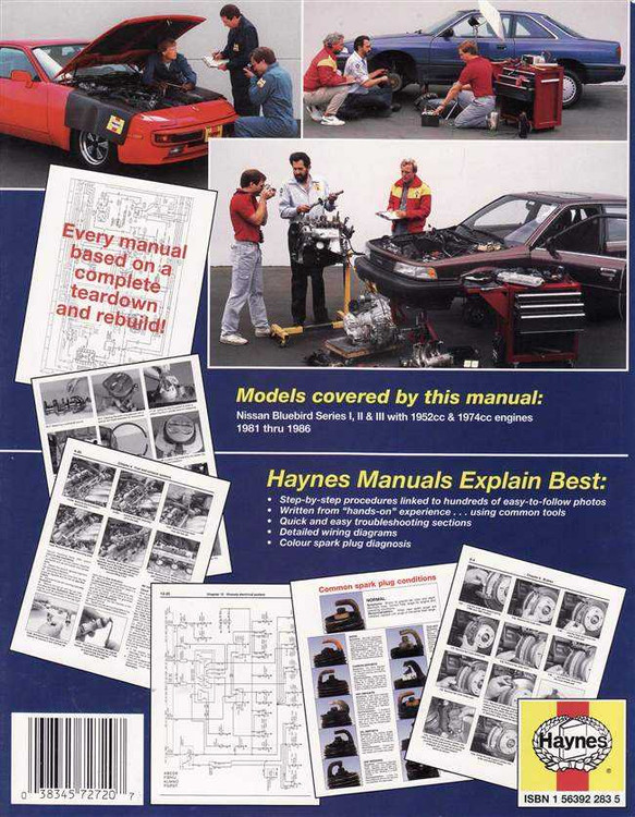 Nissan Bluebird Series 1, 2 & 3 1981 - 1986 Workshop Manual Nissan Bluebird Series 1, 2 & 3 1981 - 1986 Workshop Manual