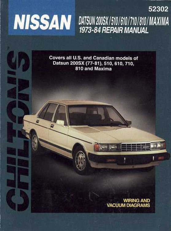 Nissan Datsun 200SX,510,610,710,810, Maxima 1973 - 1984 Workshop Manual