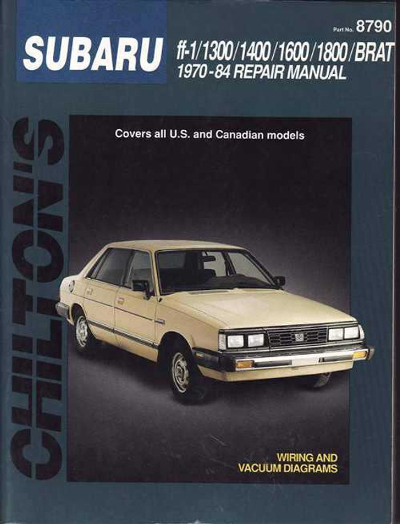 Subaru ff - 1, 1300, 1400, 1600, 1800, BRAT 1970 - 1984 Workshop Manual