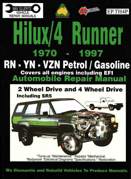 Toyota Hi-Lux &amp; 4Runner Petrol RN, YN, VZN Series 1970 - 1997 Workshop Manua