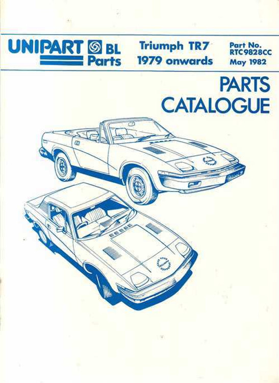 Triumph TR7 1979 Onwards Parts Catalogue