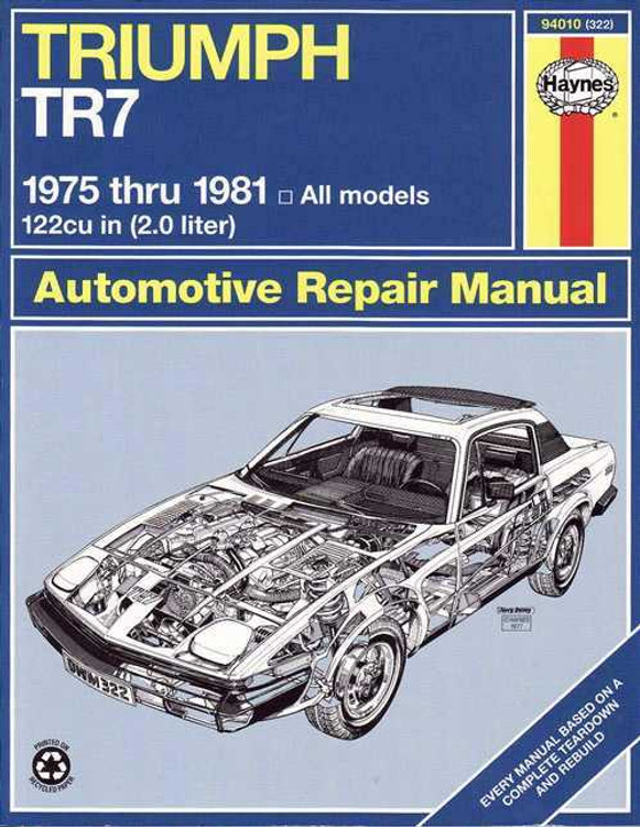 Triumph TR7  1975 - 1981 Workshop Manual