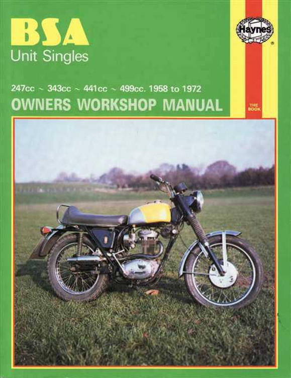 BSA Unit Singles 247cc, 343cc, 441cc, 499cc 1958 - 1972 Workshop Manual