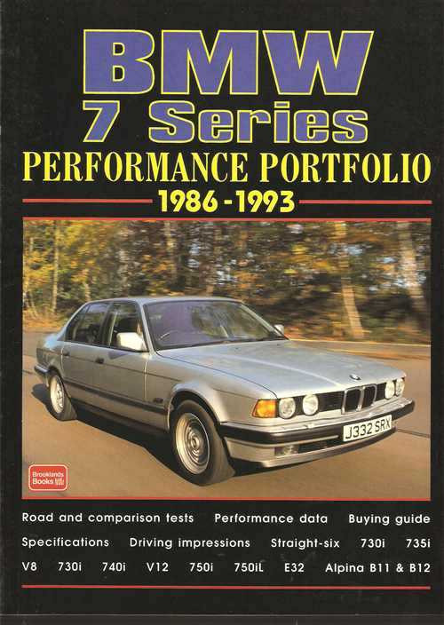 Service And Repair Official Workshop Manual For Bmw 7 Series E32