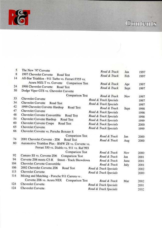 Road & Track: Corvette Portfolio 1997 - 2002 Road & Track: Corvette Portfolio 1997 - 2002